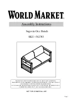 World Market 582743 Assembly Instructions Manual предпросмотр