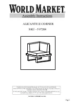 Preview for 1 page of World Market ALICANTE II 597208 Assembly Instructions Manual