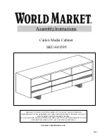 World Market Cailen 601595 Assembly Instructions Manual предпросмотр