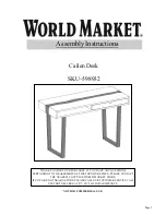 Preview for 1 page of World Market Cailen Desk 598932 Assembly Instructions Manual