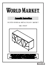 World Market DUSTIN 550247 Assembly Instructions Manual предпросмотр