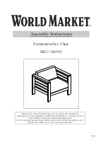 Preview for 1 page of World Market Formentera Occ 566545 Assembly Instructions Manual