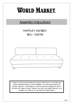 Preview for 1 page of World Market HARTLEY 535790 Assembly Instructions Manual