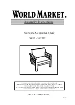 World Market Marciana 582732 Assembly Instructions Manual предпросмотр