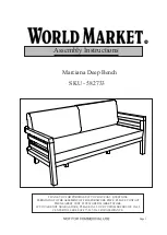 World Market Marciana 582733 Assembly Instructions Manual предпросмотр