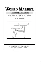 Предварительный просмотр 1 страницы World Market MULTI LEVEL ACCENT TABLE 507656 Assembly Instructions