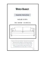 Preview for 1 page of World Market NOLEE SOFA Assembly Instructions Manual