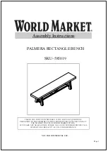 Предварительный просмотр 1 страницы World Market Palmera 585019 Assembly Instructions Manual