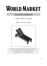 World Market Praiano Chaise Lounger 501373 Assembly Instructions Manual предпросмотр