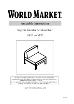 Preview for 1 page of World Market Segovia 606732 Assembly Instructions Manual