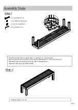 Предварительный просмотр 4 страницы World Market Segovia Dining Bench 582745 Assembly Instructions