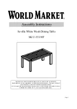 World Market Sevilla 551907 Assembly Instructions Manual предпросмотр