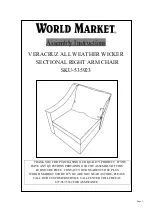 Предварительный просмотр 1 страницы World Market Veracruz 53592 Assembly Instructions Manual