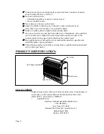 Preview for 4 page of World Marketing of America Kozy-World KWN181 User'S Operation And Installation Manual