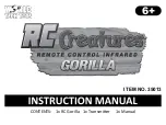 World Tech Toys RC Creatures Gorilla Instruction Manual preview