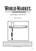 Preview for 1 page of World 589932 Assembly Instructions Manual