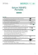 Preview for 1 page of Worldline Saturn 1000F2 Portable Quick Manual