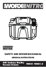 Worx Nitro BRUSHLESS MOTOR WX031 Safety And Operating Manual Original Instructions предпросмотр