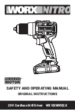 Worx Nitro WX102 Safety And Operating Manual Original Instructions предпросмотр