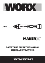 Preview for 1 page of Worx MAKERX WX744 Safety And Operating Manual