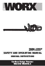 Worx WG284E Safety And Operating Manual предпросмотр