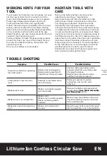 Preview for 13 page of Worx WorxSaw WX523L Manual