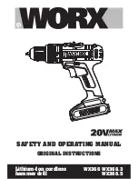 Предварительный просмотр 1 страницы Worx WX366 Safety And Operating Manual Original Instructions