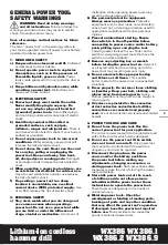 Preview for 3 page of Worx WX386 Safety And Operating Manual Original Instructions