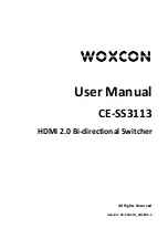 Woxcon CE-SS3113 User Manual предпросмотр