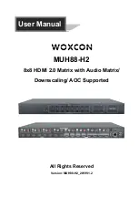 Preview for 1 page of Woxcon MUH88-H2 User Manual