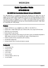 Preview for 1 page of Woxcon NPG-EX60-H2 Quick Operation Manual