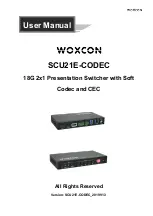 Woxcon SCU21E-CODEC User Manual предпросмотр