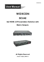 Preview for 1 page of Woxcon SCU42 User Manual