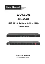 Preview for 1 page of Woxcon SUH8E-H2 User Manual