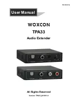 Preview for 1 page of Woxcon TPA33 User Manual