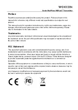 Предварительный просмотр 2 страницы Woxcon TPHD462 User Manual