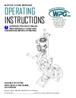 WPG MTA211LAC Operating Instructions Manual preview