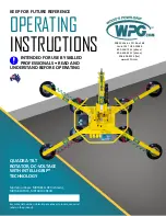 Предварительный просмотр 1 страницы WPG QUADRA-TILT MRTA810CDC3O Operating Instructions Manual