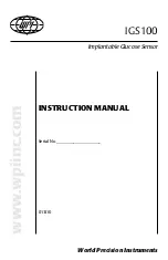 WPI IGS100 Instruction Manual preview