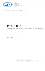 Предварительный просмотр 1 страницы WPI ISO-HPO-2 Manual