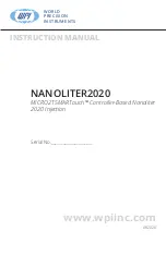 WPI NANOLITER2020 Instruction Manual preview