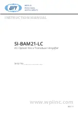 Предварительный просмотр 1 страницы WPI SI-BAM21-LC Instruction Manual