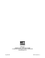 Preview for 10 page of WPT POWER Wp1-03-000 Installation & Maintenance Manual