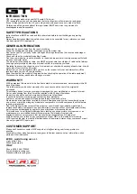 Preview for 2 page of WRC GT4-1 Instruction Manual