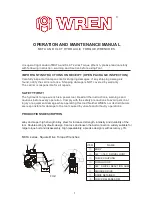 Wren 10MXTA series Operation And Maintenance Manual preview