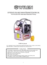 Wren KLW4100 Series Operation And Maintenance Manual preview