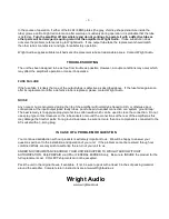 Предварительный просмотр 3 страницы Wright Audio Mini Amplifier Instructions For Operation