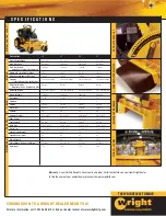 Предварительный просмотр 1 страницы Wright Manufacturing Sentar Specification Sheet