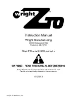 Wright Manufacturing ZTO series Instruction Manual предпросмотр