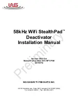 Preview for 1 page of WS StealthPad Installation Manual